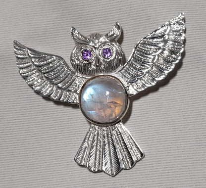 Moonstone, Topaz, and Sterling Silver - Pendant