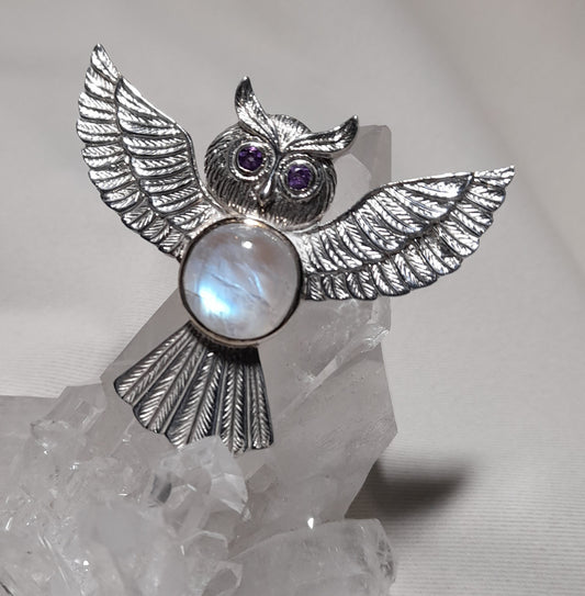 Moonstone, Topaz, and Sterling Silver - Pendant