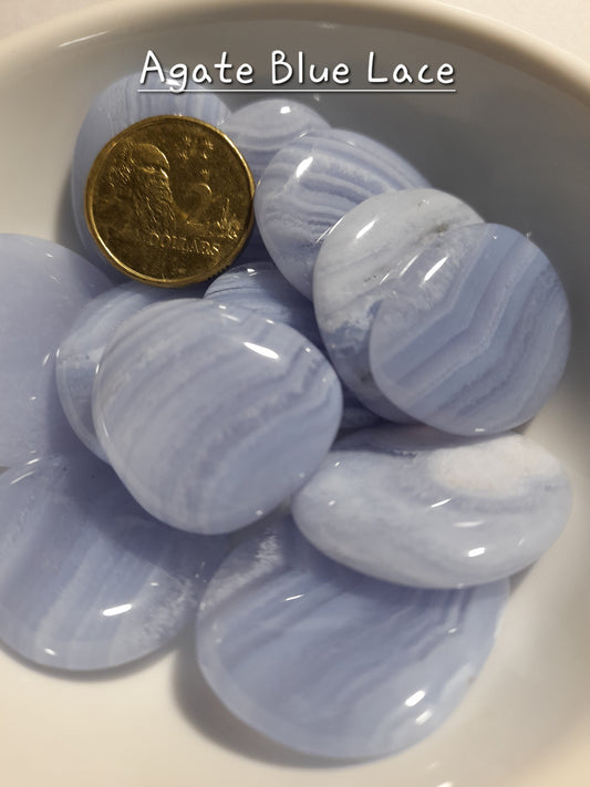 Agate Blue Lace - Flat Stones